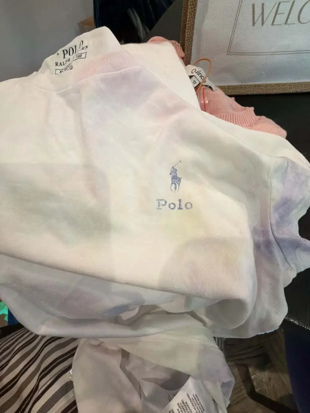 Polo Ralph Lauren Tie-Dye Paint-Splatter T-Shirt kids XL 16 year NEW